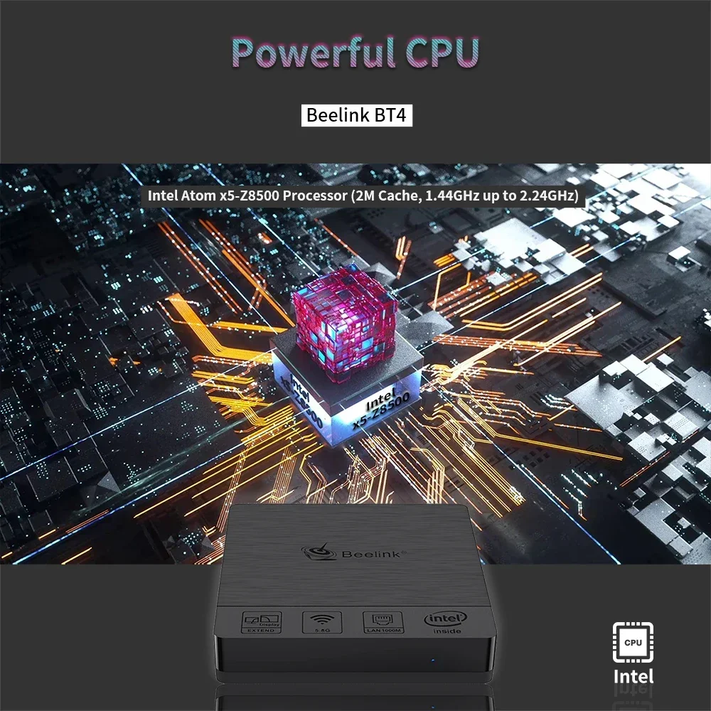 Beelink BT4 Atom Z8500 4G 64G ミニ PC 勝利 10 OS HOME 高速実行ミニ PC