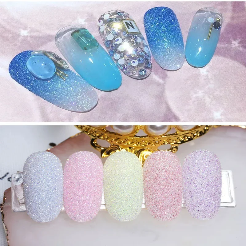 Starlight Powdered Sugar Nail Powder Shiny Candy Pink Colorful Dipping Dust Nail Art Glitter Sequins Design Manicure Decoration