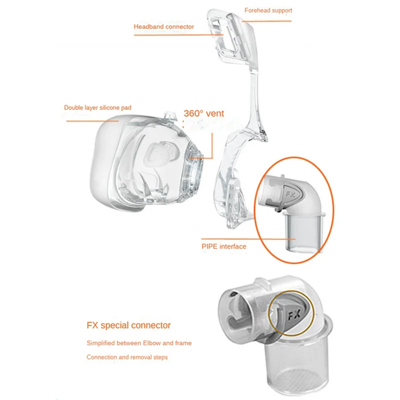

Сменный локтевой разъем ABUH-3X для Resmed Mirage FX, локоть Mirage FX для носовой защиты Mirage FX