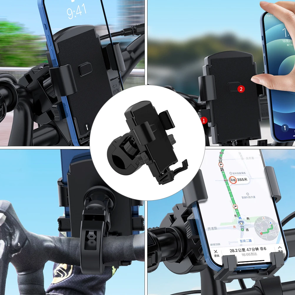 

Navigation Bracket Sturdy Motorcycle Phone Holder Stable Cell Mount Bike Handlebars Clamp Universal Car Accessories
