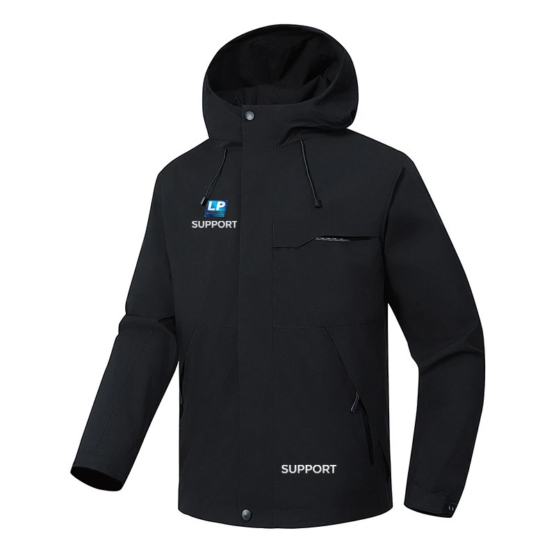 

LP SUPPORT Men's Spring-Autumn Jacket - Lightweight Outerwear with Hood - Mountain Protection Windproof Jacket - Outdoor Climbin