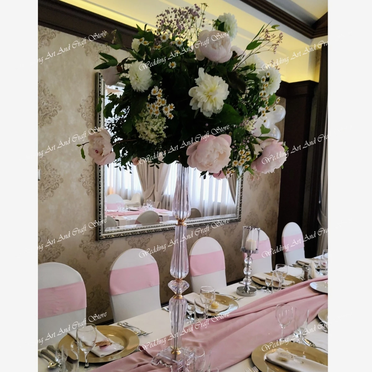 10pcs(40cm to 100cm tall)Acrylic Aisle Stands Weddings/Pillars Stands Flowers Crystal Stands for Weddings table top decor