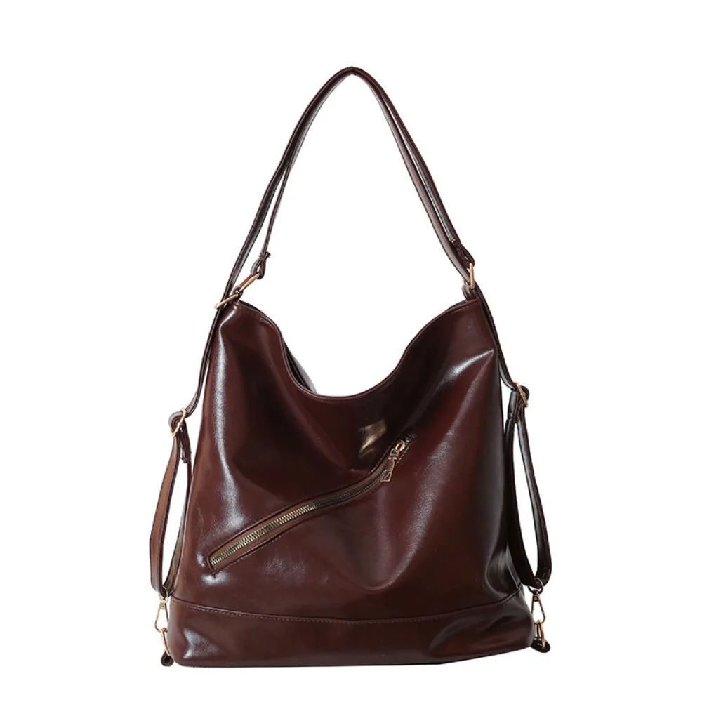 

Модная женская сумка на плечо в стиле ретро, большая вместительная сумка на одно плечо из искусственной кожи, легкая портативная студенческая сумка-тоут, рабочая сумка