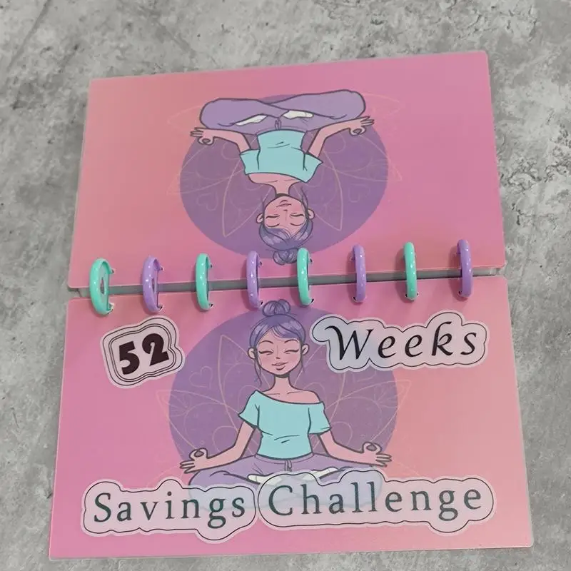 52 Weeks Savings Challenge Planner Cards Cash Binder Simple and Funny Way To Save Money Organizer Card Budget Planner 2024