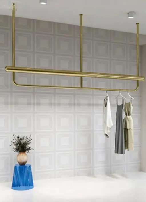 

Настенная вешалка из нержавеющей стали для демонстрации одежды в магазинах мужской и женской одежды, органайзер для розничной торговли