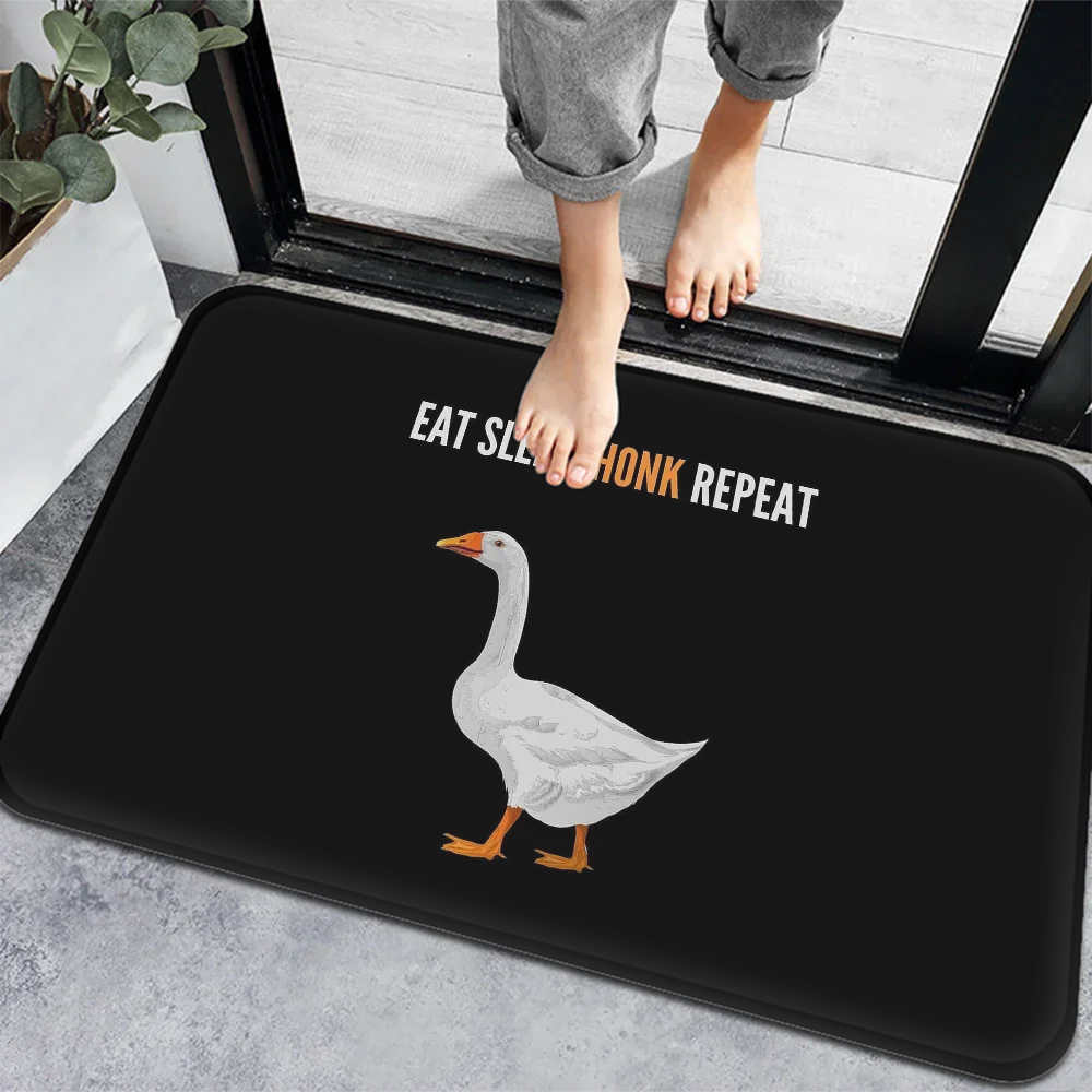 Untitled Goose Honk Bell Game Floor Mat Bath Mat Nordic Style Home Doormat Bathroom-Toilet Mats Bedroom Welcome Doormat