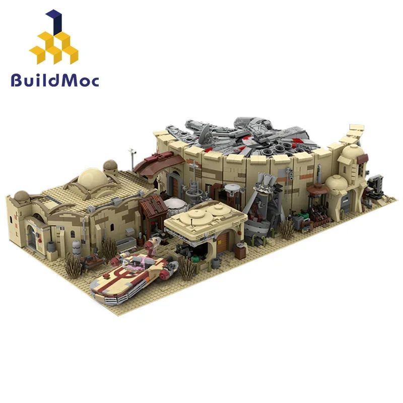 

Новая надежда StarW Seriers Desert Village Eisley-Cantina Tatooine Luke's X-34 Soro Speeder Fight Spacecraft Building Block Toy