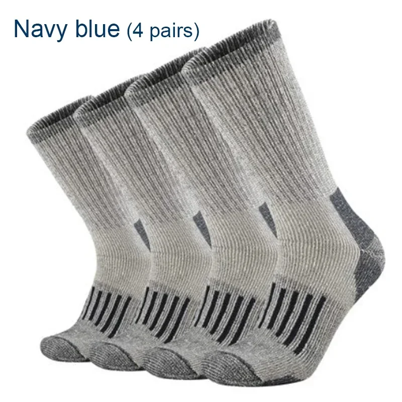 1 pairs 80% Wool Socks Thicken Warm Hiking Cushion Crew Socks For Men Women Wool Sports Socks Moisture Wicking Euro Size