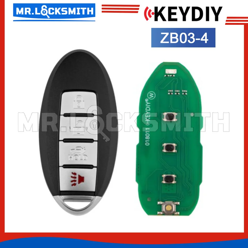 KEYDIY KD ZB03-4 Universal Smart Remote Key 3+1 Buttons Compatible with Nissan Type