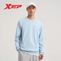 Xtep Pullover Sweater For Men Autumn Soft Durability Hoodie Trendy Retro Comfortable Tops 876329930155