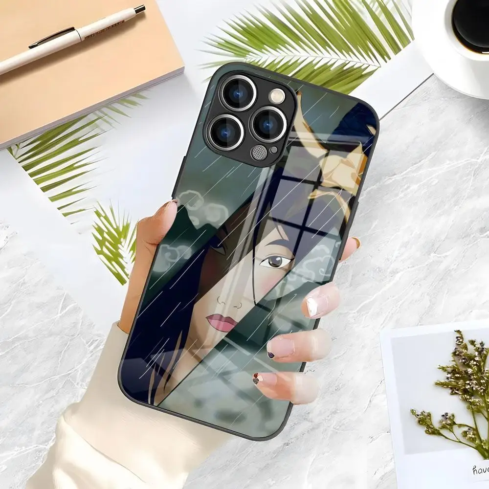 

Disney Mulan Cartoon Phone Case For IPhone 16 Pro Max 15 14 13 Mini 12 Pro 11 XS Max 7 8 Plus Black Glass Cover