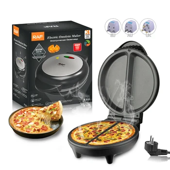 Electric Frying Pan 6.7Inch Pizzas Maker Home Omelette BBQ Pancake Baking Machine Nonstick Pan for Pizzas Quesadillas Bread Cake