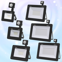 LED Floodlight PIR Motion Sensor White 150W 100W 50W 20W IP66 AC220V Exterior Projector Spotlight SMD2835 Outdoor Lighting Lamp