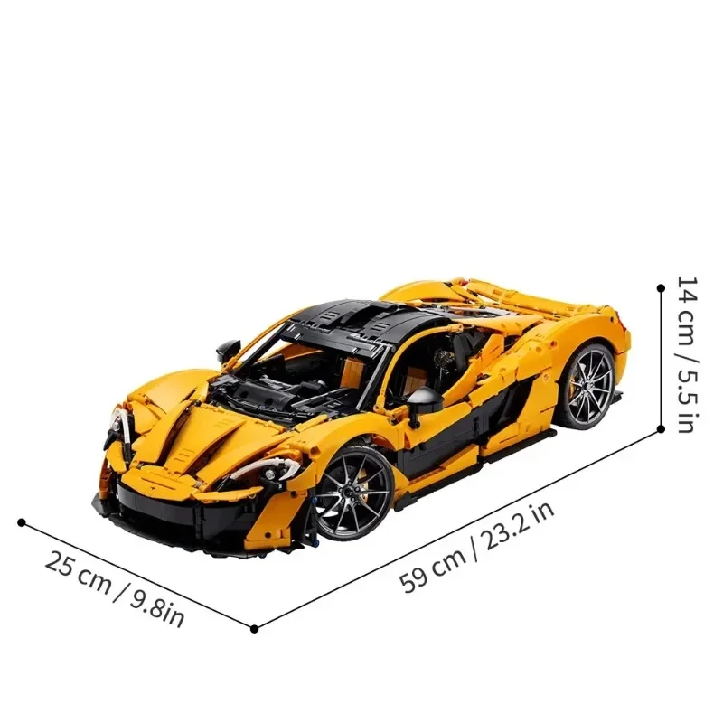 

2024 New P1 Super Racing Car Model Building Blocks 1:8 Assembly Set Bricks Technical Toys For Children Christmas Gifts