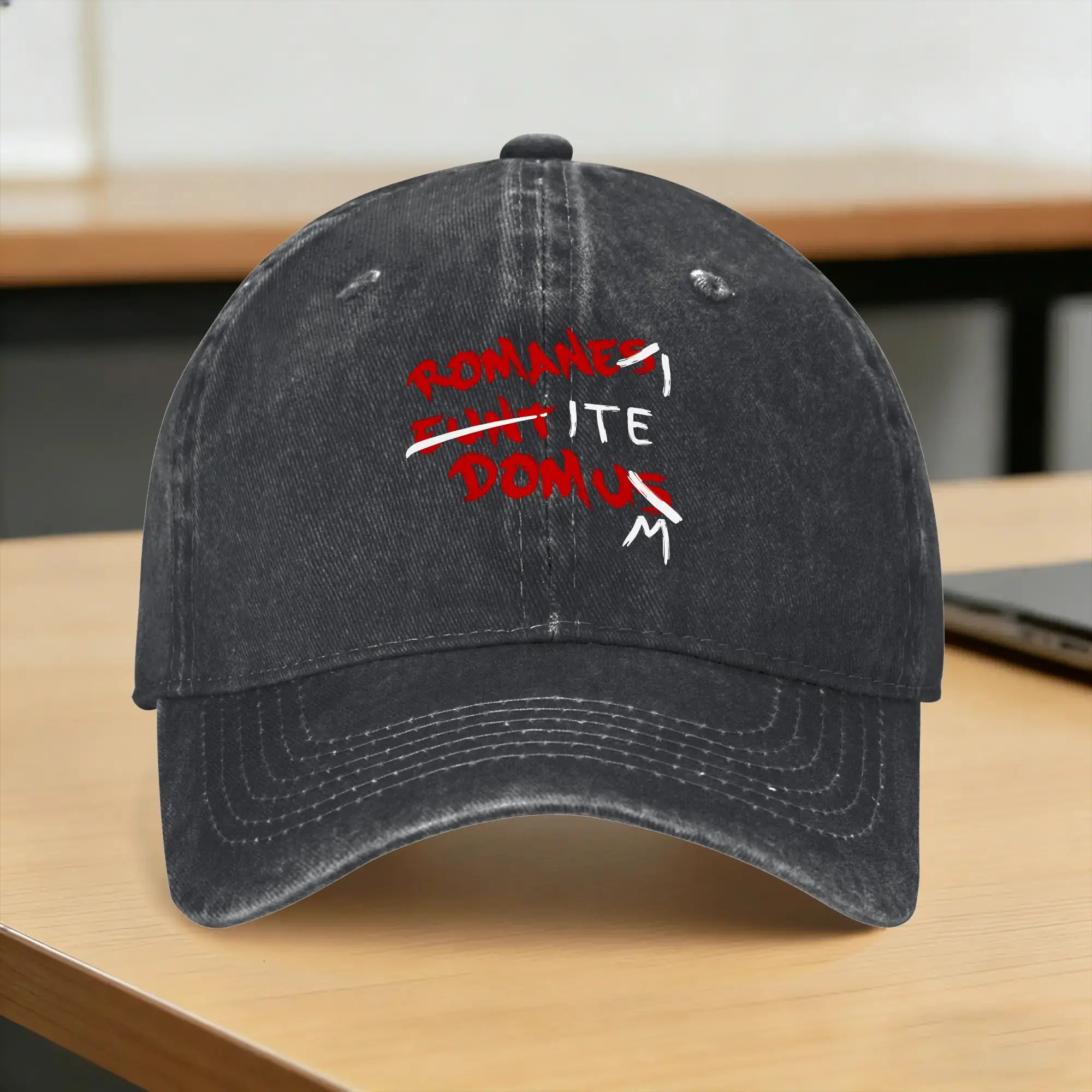 Washed Baseball Cap Romanes Eunt Domus Summer Trucker Hat For Men Adult  Casual Outdoor Sport Sun Snapback Cap