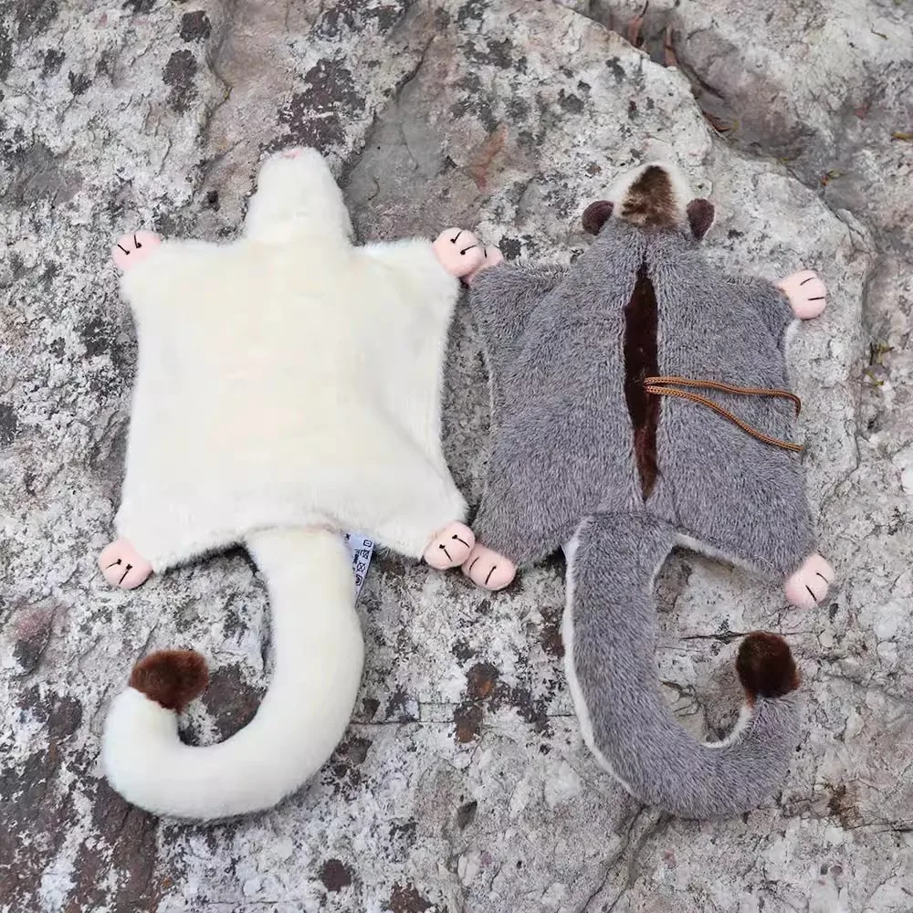 

Simulated Animal Sugar Glider Pendant Flying Mouse Wild Nature Zoo Model Plush Toy Stuffed Doll Girl Boy Gift