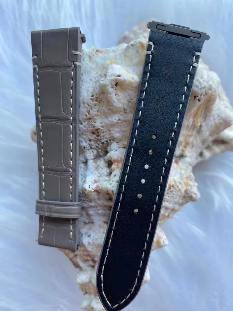 FUYIJIA Custom C-artier WSSA0017 Watchbands 18.5MM 21MM Titanium Quick Release Calibrator Alligator Strap Crocodile Skin Belt