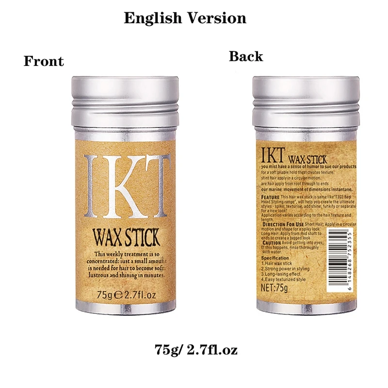 75 جرام كريم تشطيب شعر الطفل شمع للشعر عصا صغيرة مكسورة كريم تشطيب الشعر تثبيت سريع بلسم تصفيف الشعر