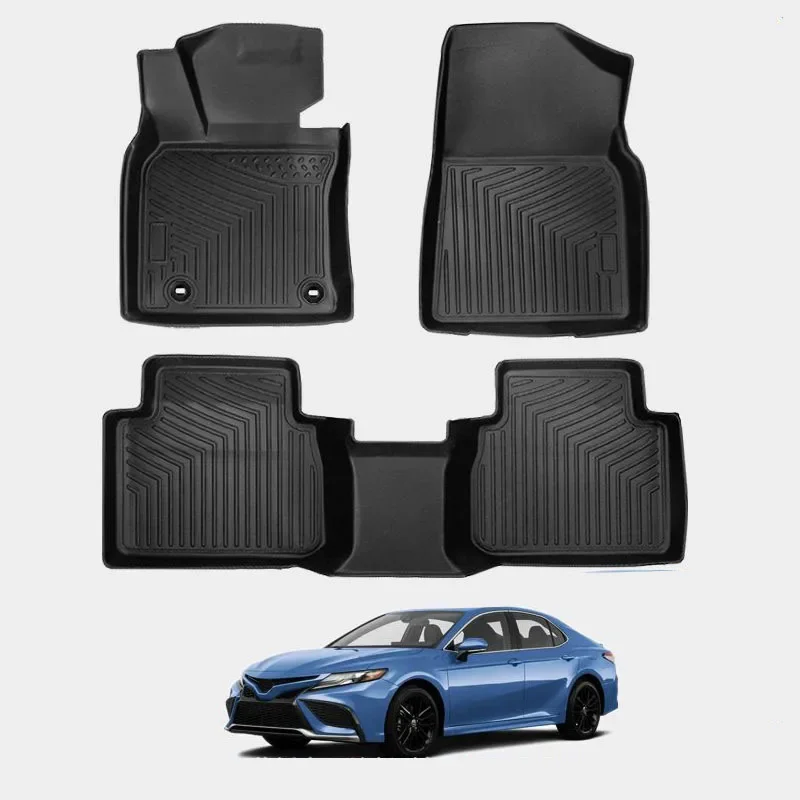 Accessories 3d Tpe Rubber Car Floor Mats Anti-slip  Foot Mat For T-oyota Camry