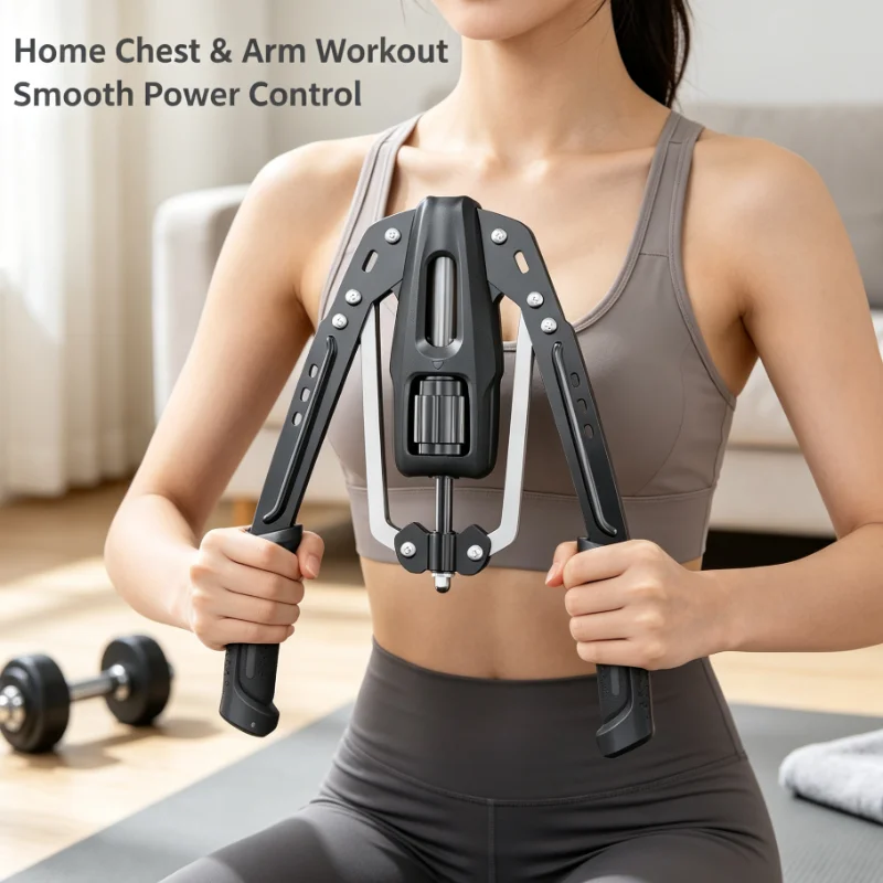 Adjustable Hydraulic Arm Strength Trainer, U-Shaped Chest Expander for Home Gym, Upper Body & Core Workout Tool