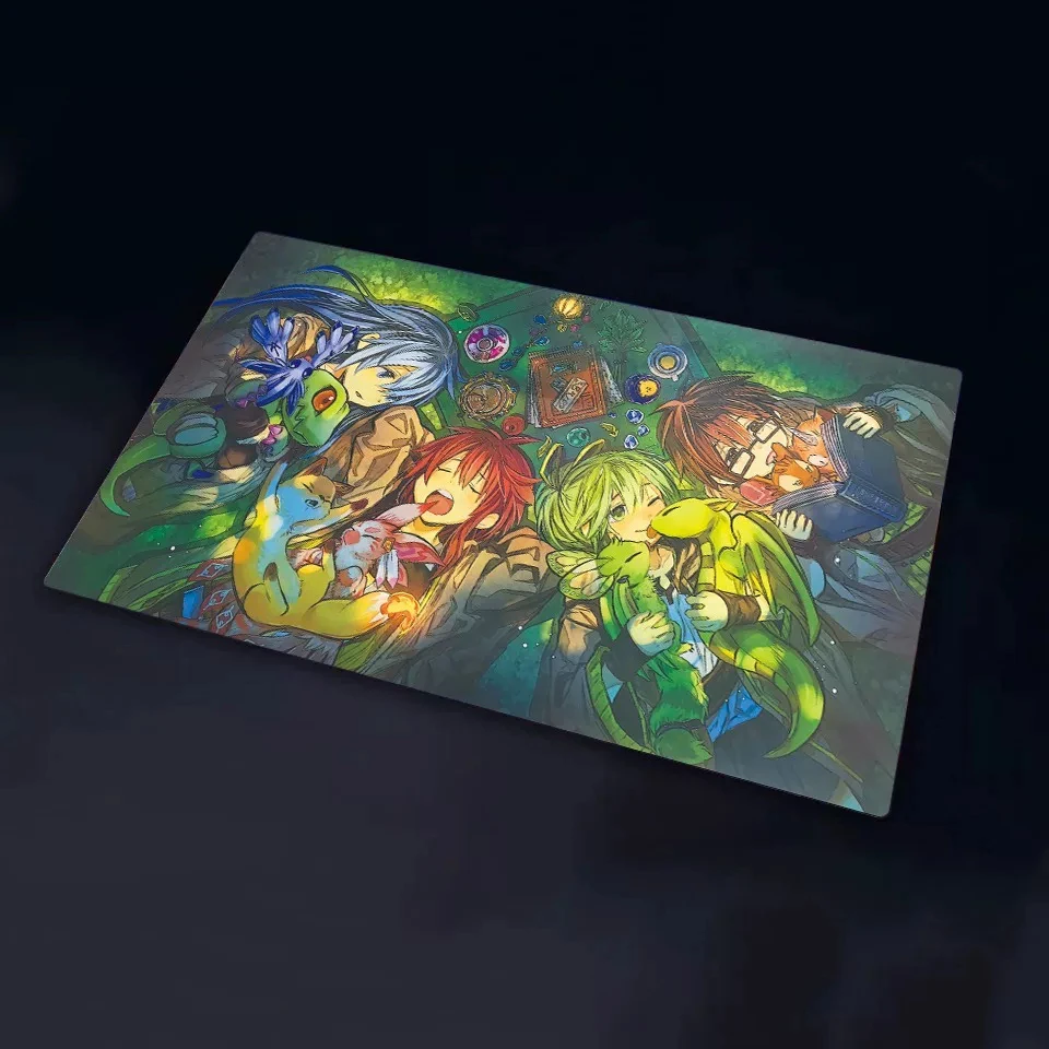 600x350mm Suitable for Yu Gi Oh! Charmer Flash Surface Playmat 1.5mmless Edge Eria The Water Charmer Single Board Game Card Pad
