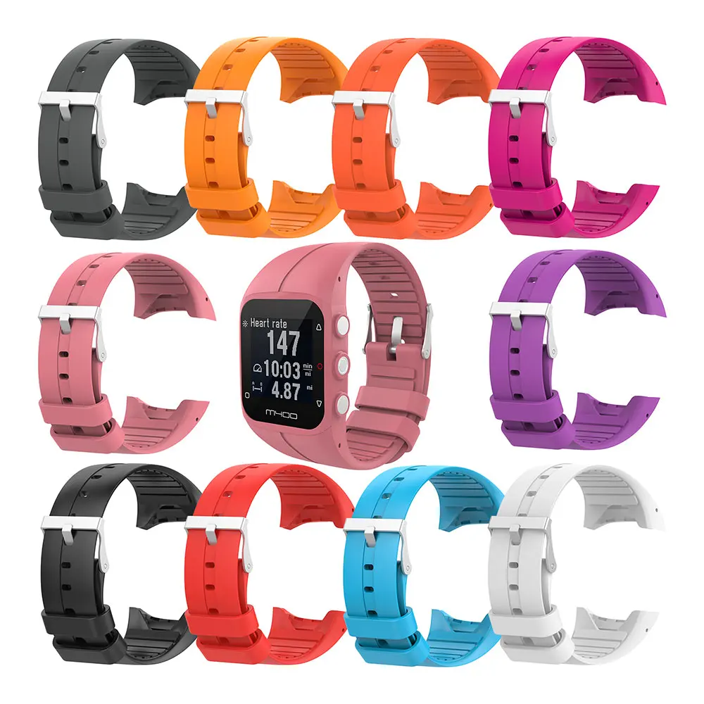 Dây Silicon Cho Cực M400 Dây Đeo Tay Chống Thấm Nước Đồng Hồ Thông Minh Smartwatch Mềm Ban Nhạc Thoáng Khí Thay Thế Cực M430 Phụ Kiện