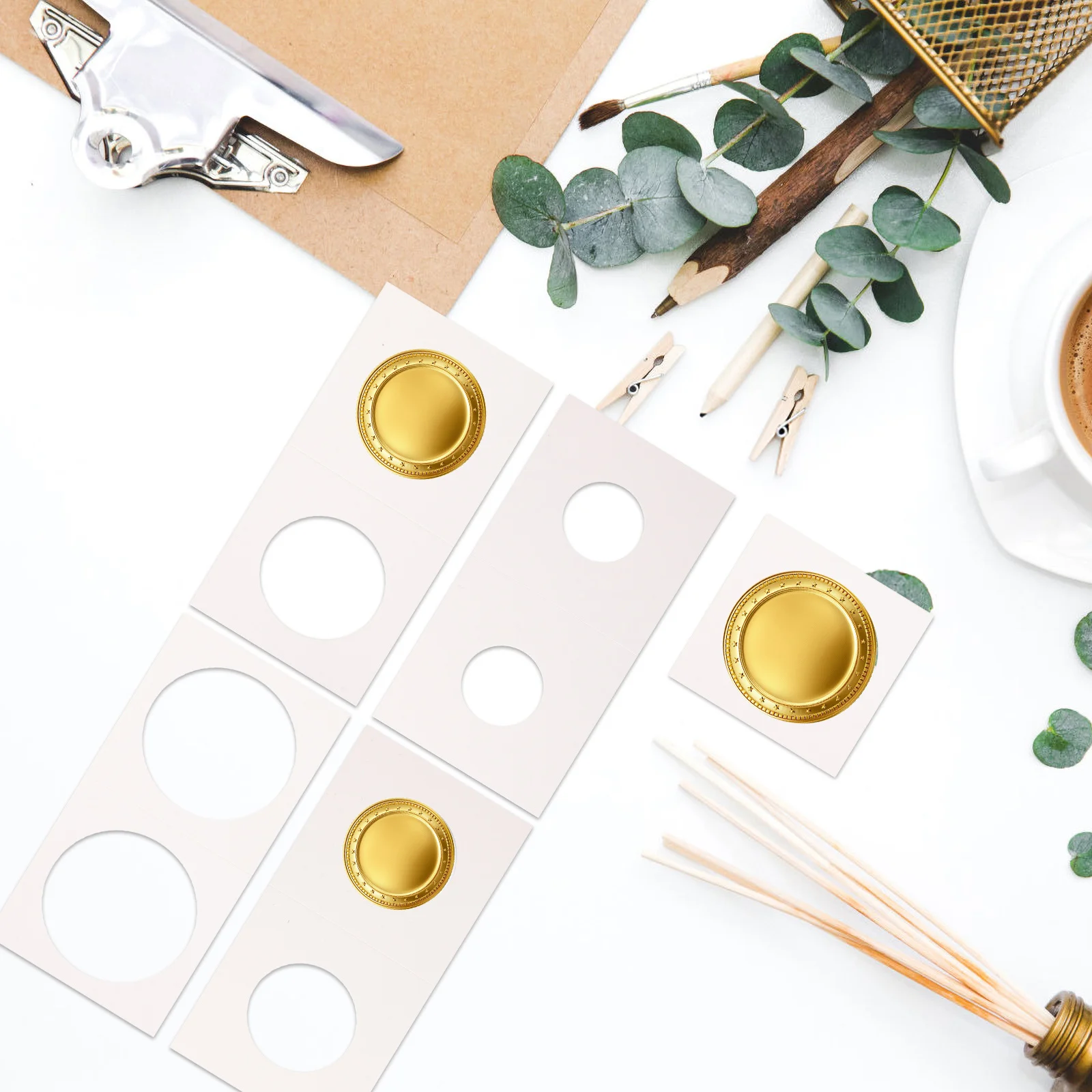 200pc Portable Holders Transparent Paper Coin Clips Safe Storage Oxidation Resistance Coin Organizer Collection Supply Gift