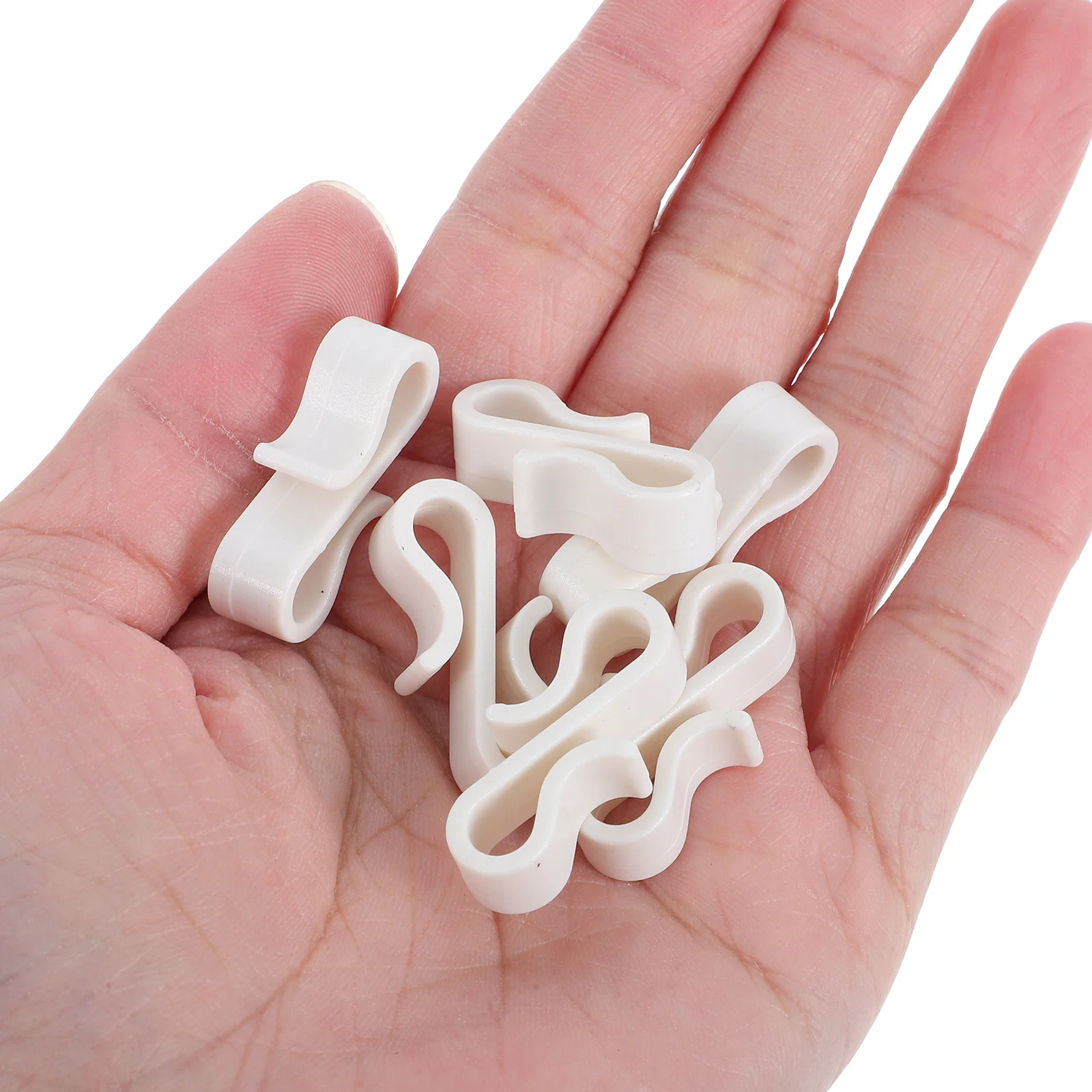 50 Pcs Gutter Hooks for Lights Christmas Ornament Hanger Clips Outdoor outside Pp