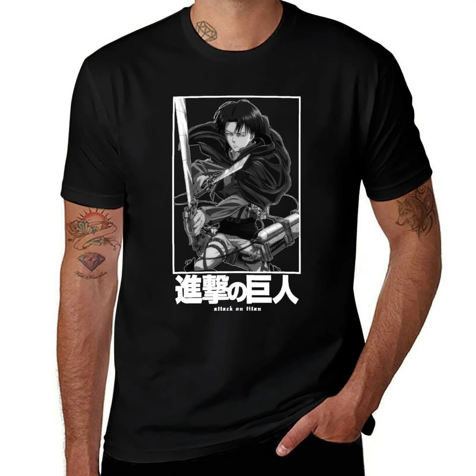 

Captain Levi Attack On Itan In White Funny T-Shirt t shirt man luxury t shirts with prints t shirt man cotton T-Shirt