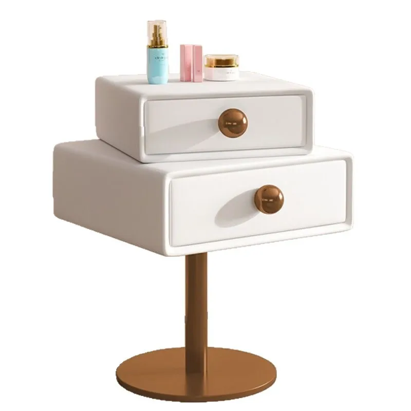 

Solid wood Internet celebrity cream bedroom household storage cabinet, luxury rotatable bedside cabinet