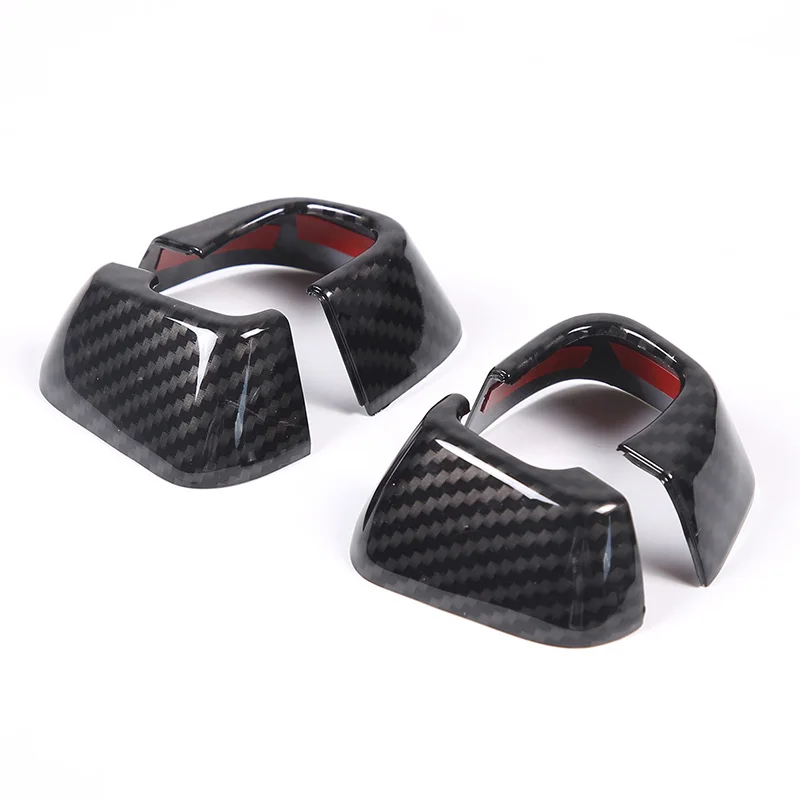 For BMW X1 iX1 U11 2023-2024 ABS Carbon Fiber Car Steering Wheel Turn Signal Wiper Lever Cover Trim Sticker Car Accessories