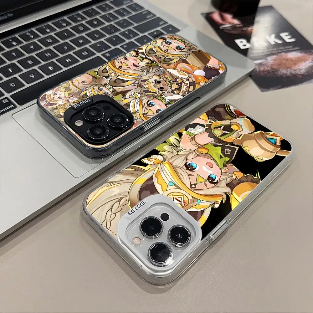 

Genshin Impact Kachina Phone Case for iPhone 16 15 14 13 12 11 X XR XS 8 7 Pro Max Plus Translucent Colour Printing Cover Luxury