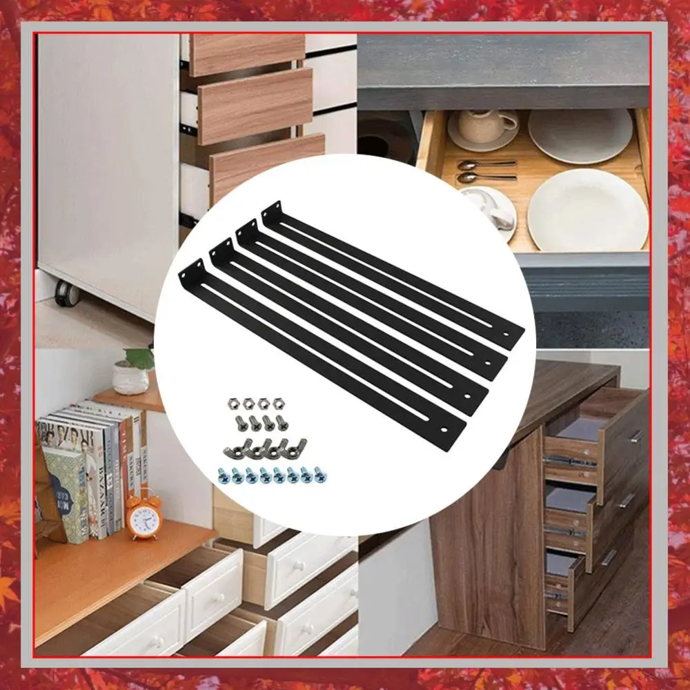 

Комплект для ремонта ящиков (4/8 шт.): кронштейны с винтами для усиления среднего крепления деревянных/ДСП/ящичных конструкций