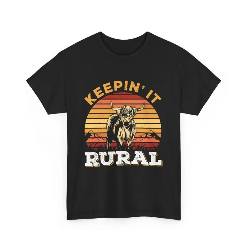 

Scottish Highland Cow Cattle Farmer Keepin' It Rural T Shirt