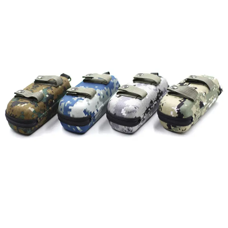 Camouflage Glasses Box with Hook Zipper Sunglasses Case​ Tourism Sports Waist Belt Compression Storage Box New