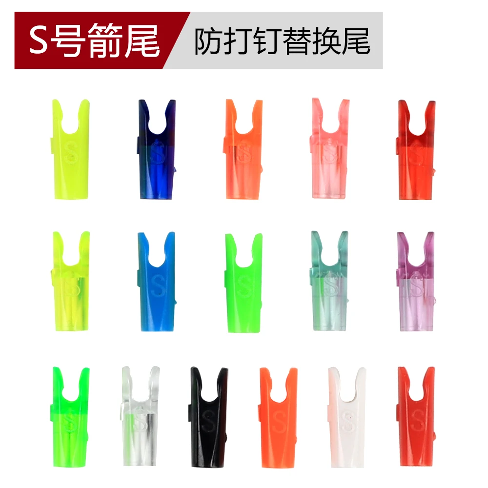 

50pc Plastic Arrow PinNock Size S and L For ID4.2mm ID6.2mm Arrow Archery DIY Arrow Accessory for Hunting and Shooting