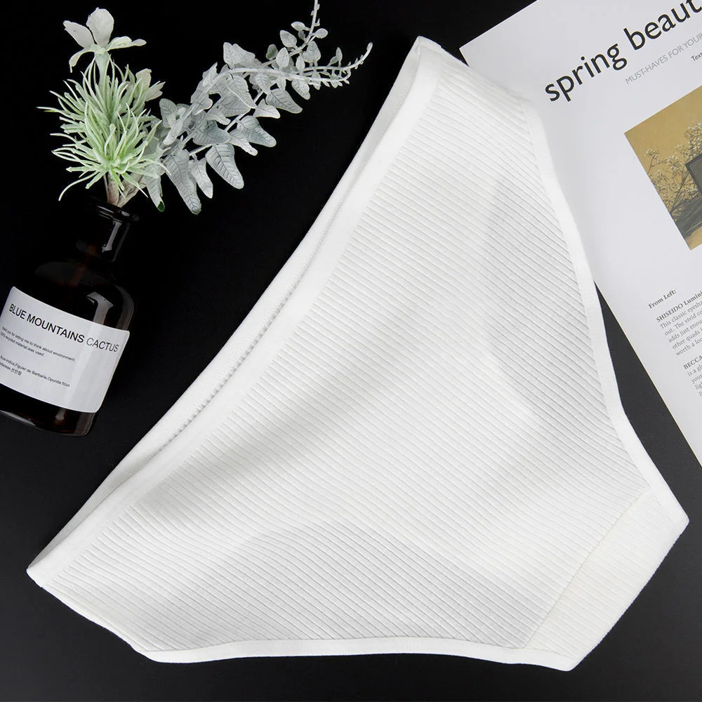 5 ks/10 ks bílé bavlněné spodní prádlo dámská sada s nízkým pasem, elastické spodní prádlo, jednobarevné měkké kalhotky - náhled 2