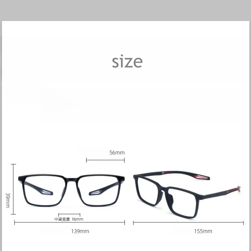 F·DRACON TR90 Sports Ultra Light and Comfortable Square Men\'s Eye Frame Optical Prescription Glasses Men\'s G6206