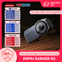 2025 New Dash Cam DDPAI RANGER M1 Motorcycle Dashcam IP67 Waterproof Support Front Rear Camera with WiFi Night VISion Black Box