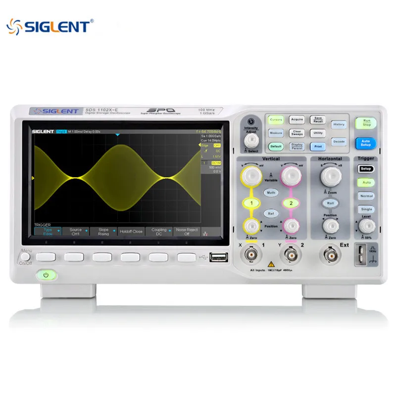 Signent SDS1104X-E 100Mhz oscilloscopio digitale 4 canali decodificatore Standard 1 gsa/s,400,000 wfm/s tasso di acquisizione