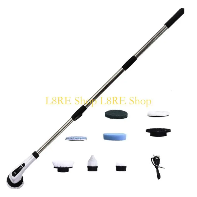 L8RE Electric Spin Cleaner Kitchen Bathroom Sink Cleaning Gadget Bathtub Tile Brush Wireless Electric Cleaning Brush