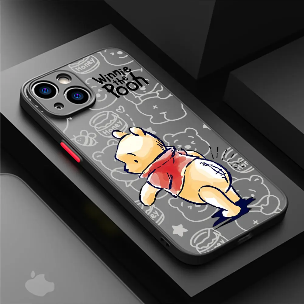 Winnie the Pooh Case for Apple iPhone 11 Pro XS X SE 8 Plus 15 Pro 7 6S 12 Mini XR 13 14 Pro Max 6 Shell TPU Shockproof Cover