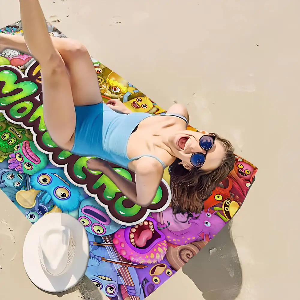 Toallas de playa grandes de microfibra My Singing Monsters, toalla de secado rápido, toallas de playa de arena, toalla de piscina para viajes, natación, piscina, Yoga