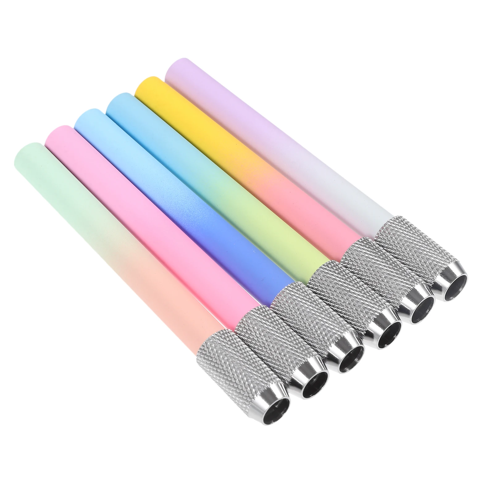 

6pcs Pencil Extender Metal Copper Bracket Extensions Attachments Plastic Artist Pencils Colored School Office Supplies