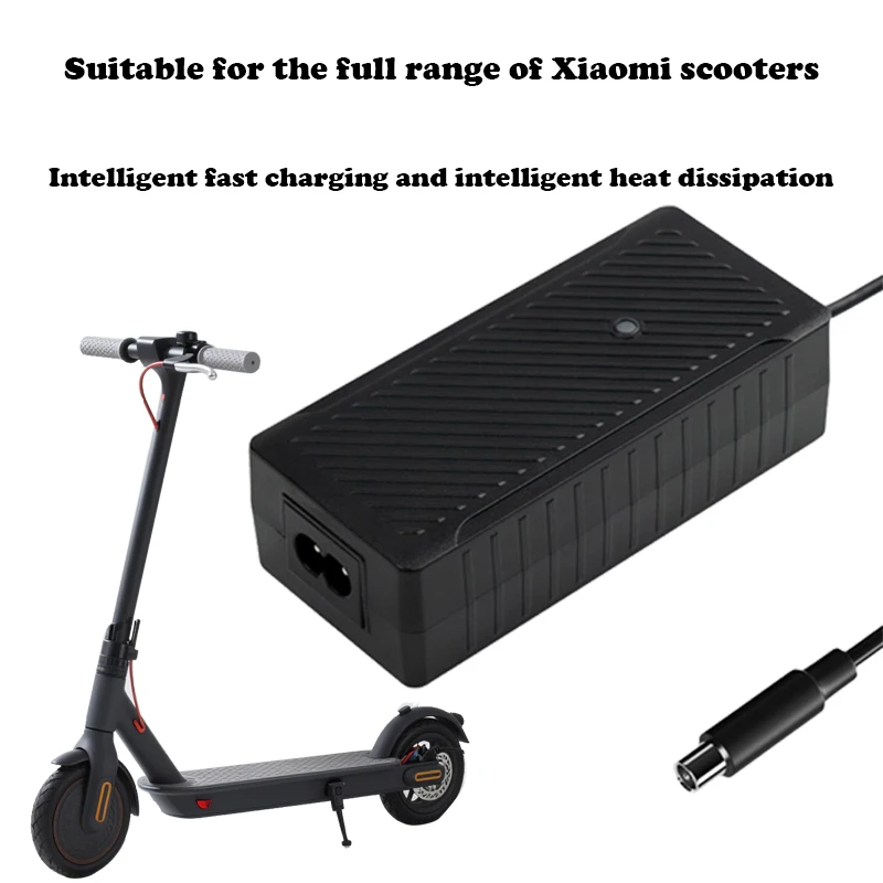 Carregador de bateria de polímero de lítio, 42v, 1,5a, 100-240v, com porta de carregamento original 42v1.5a, carregador portátil