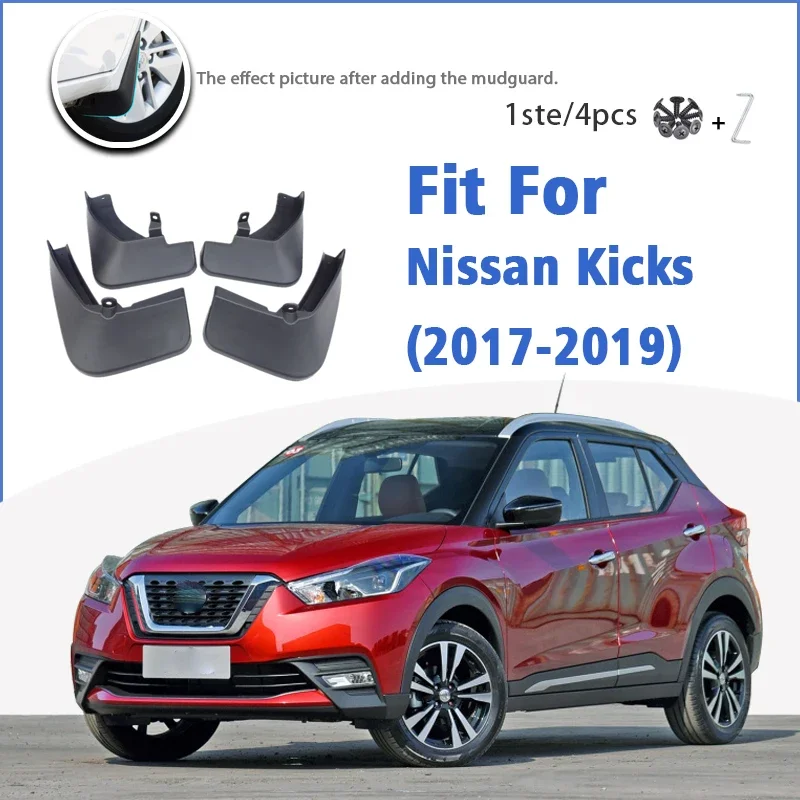 

For Nissan Kicks P15 2017 2018 2019 Mud Flap Guards Splash Mudguard Fender Mudflaps Car Accessories Front Rear 4pcs