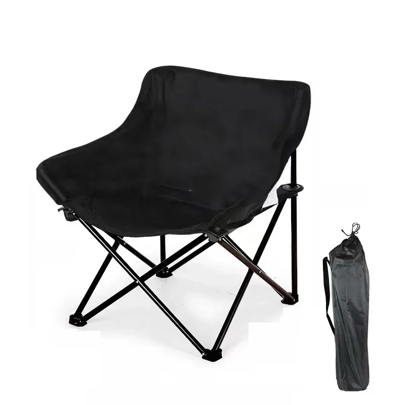Outdoor folding chair camping moon chair portable fishing stool casual backrest picnic chair