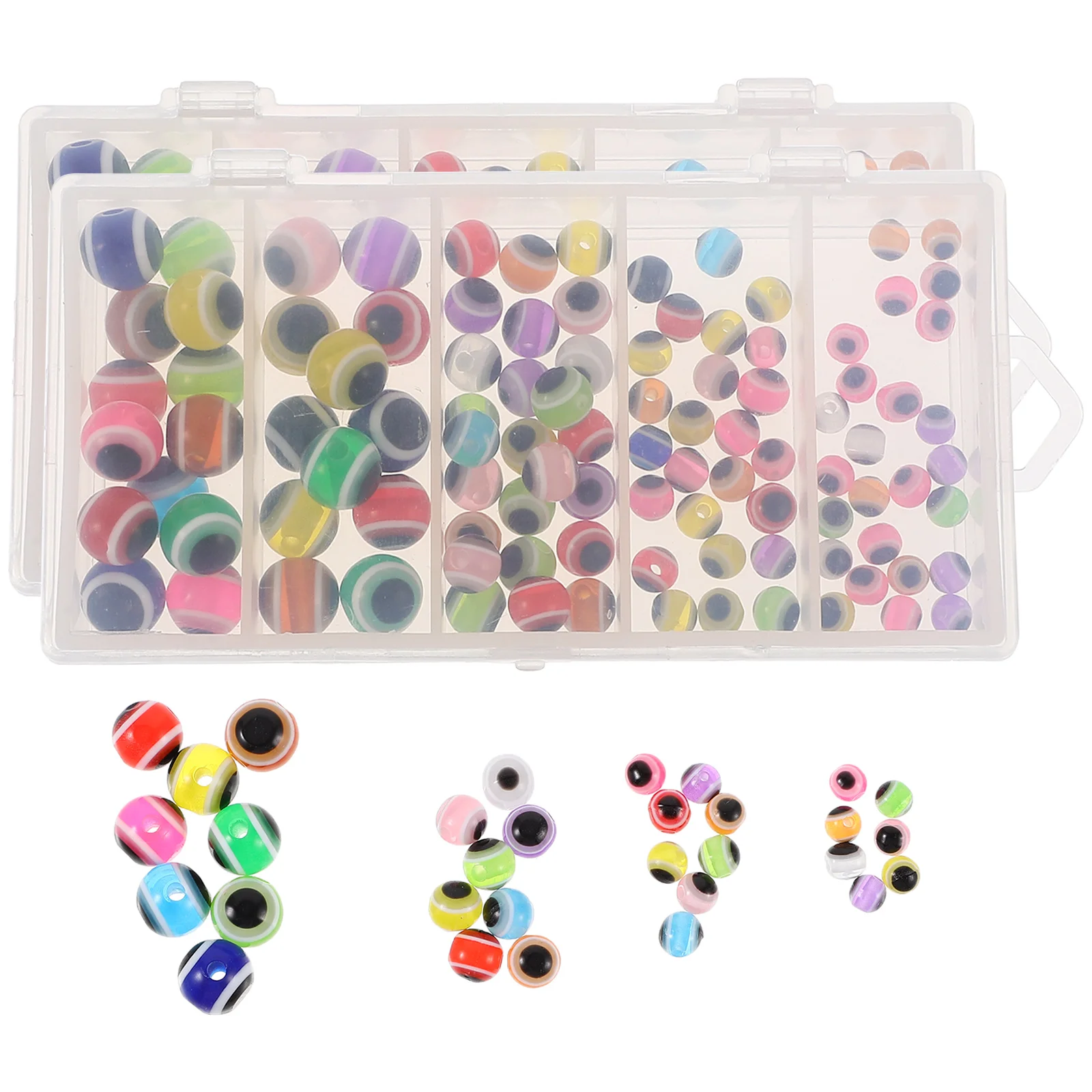 

100 шт., бусины от сглаза, 5 8 мм, гладкие, с большим отверстием, из смолы, изготовление ювелирных изделий, браслет, ожерелье, сделай сам, ремесленный декор, долговечные подарки