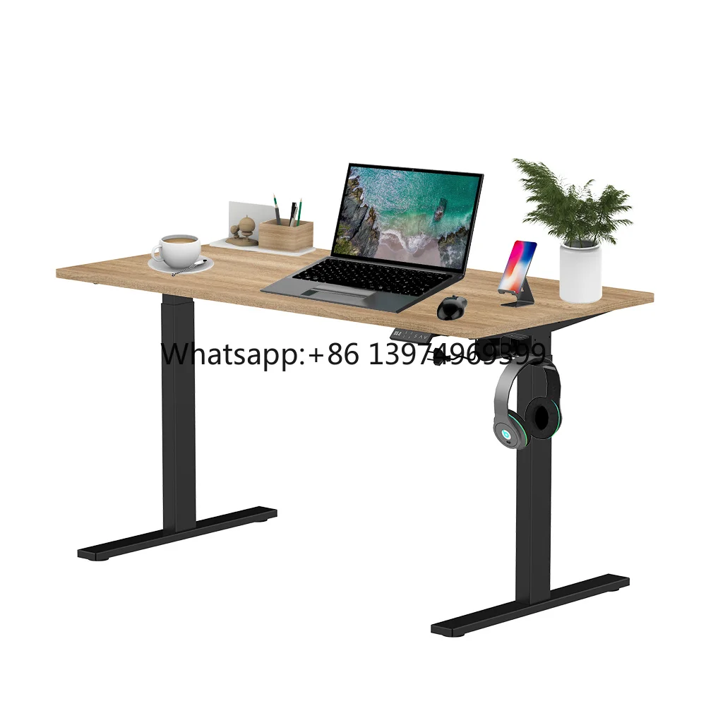 Manufacturer Customize Smart Electric Height Adjustable Tables Single Motor Standing Desk Leg of Home Office Table Frame