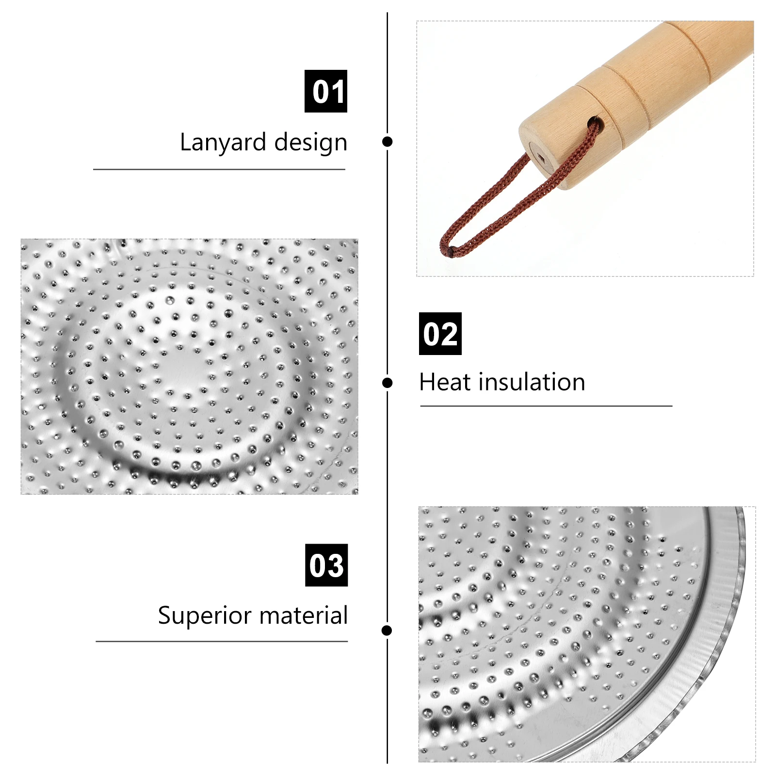 

2 Pcs Scald Pot Holder for Kitchen Table Top Insulation Coffee Wooden Handle Mats Tabletop Insulation Pad Thickened Cook Ring